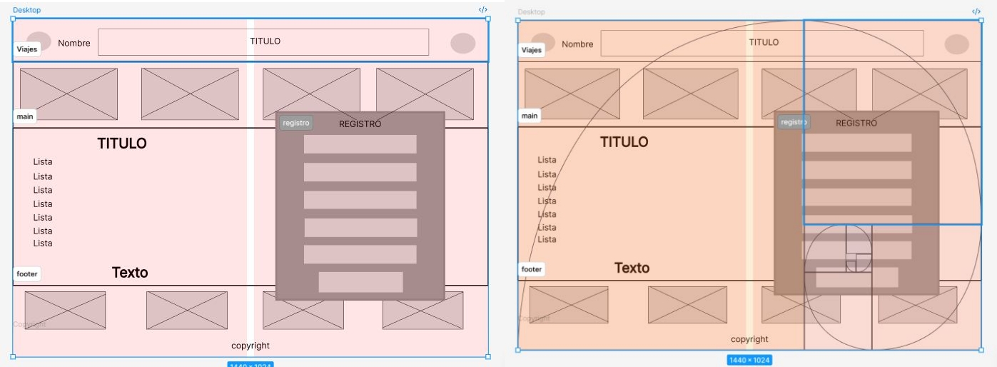 Wireframe vista escritorio
